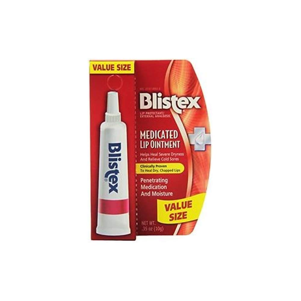 Blistex Lip Medicated Ointment for Dry & Chapped Lips - 0.35 oz (Pack of 9) | Soothing Relief for Cold Weather, Skiing & Outdoor Activities