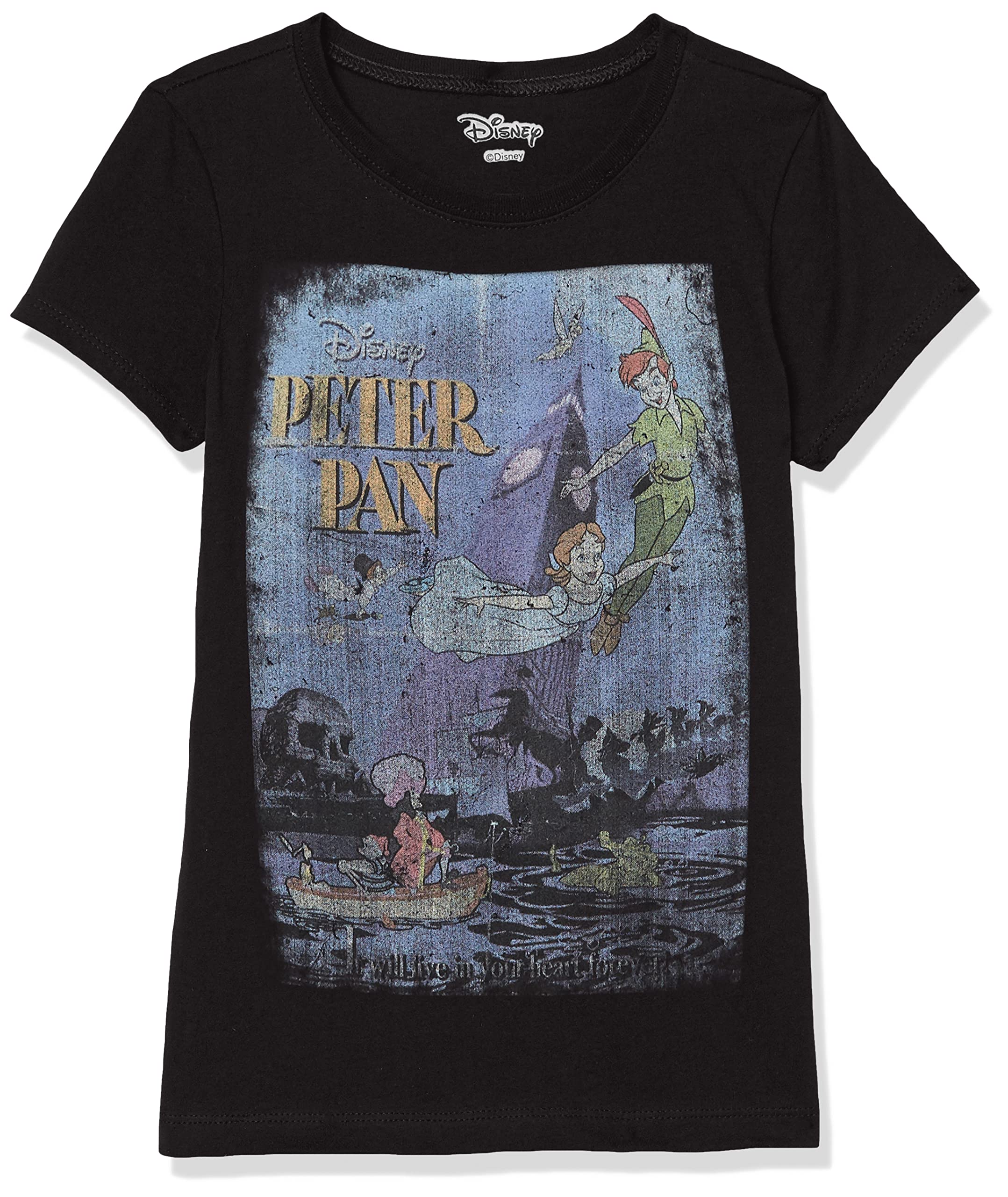 Disney Princess Poster Graphic T-Shirt for Girls - Cute Cartoon Character Tee for Kids, Birthday Gifts, Theme Parties & Casual Wear