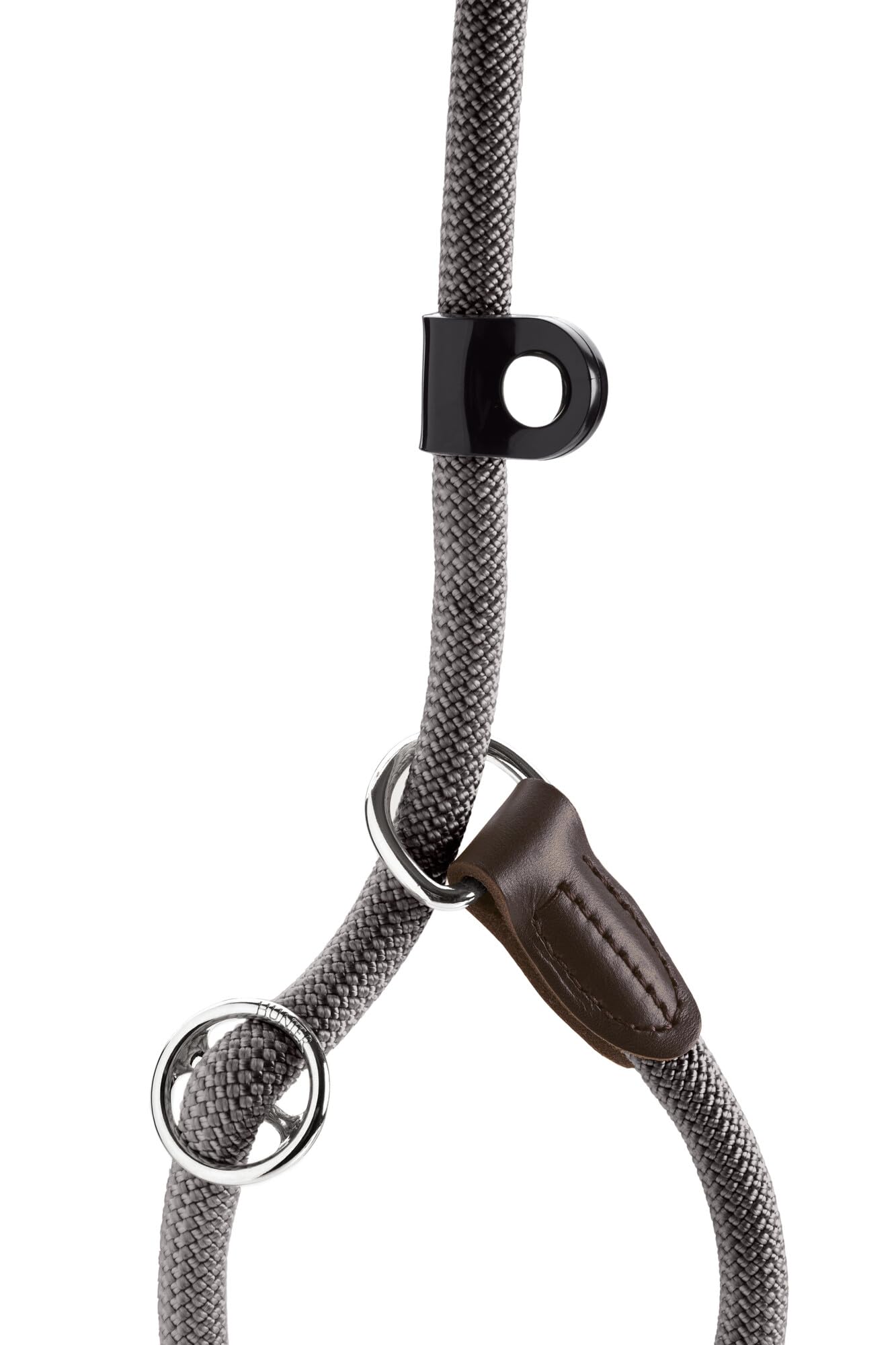 HUNTER Freestyle Retriever Dog Leash - 10mm x 170cm (5.6ft) Training Lead - Durable Nylon Rope with Padded Handle - Perfect for Walking, Running & Outdoor Adventures (Grey)