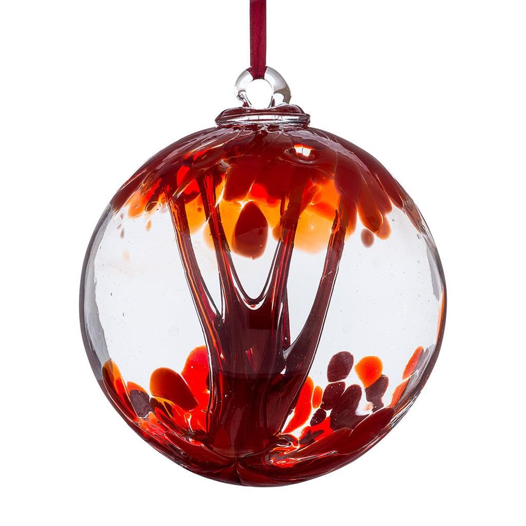 10CM Red Spirit Ball - Decorative Feng Shui Ornament for Home, Office & Meditation Spaces | Perfect for Yoga, Relaxation & Positive Energy