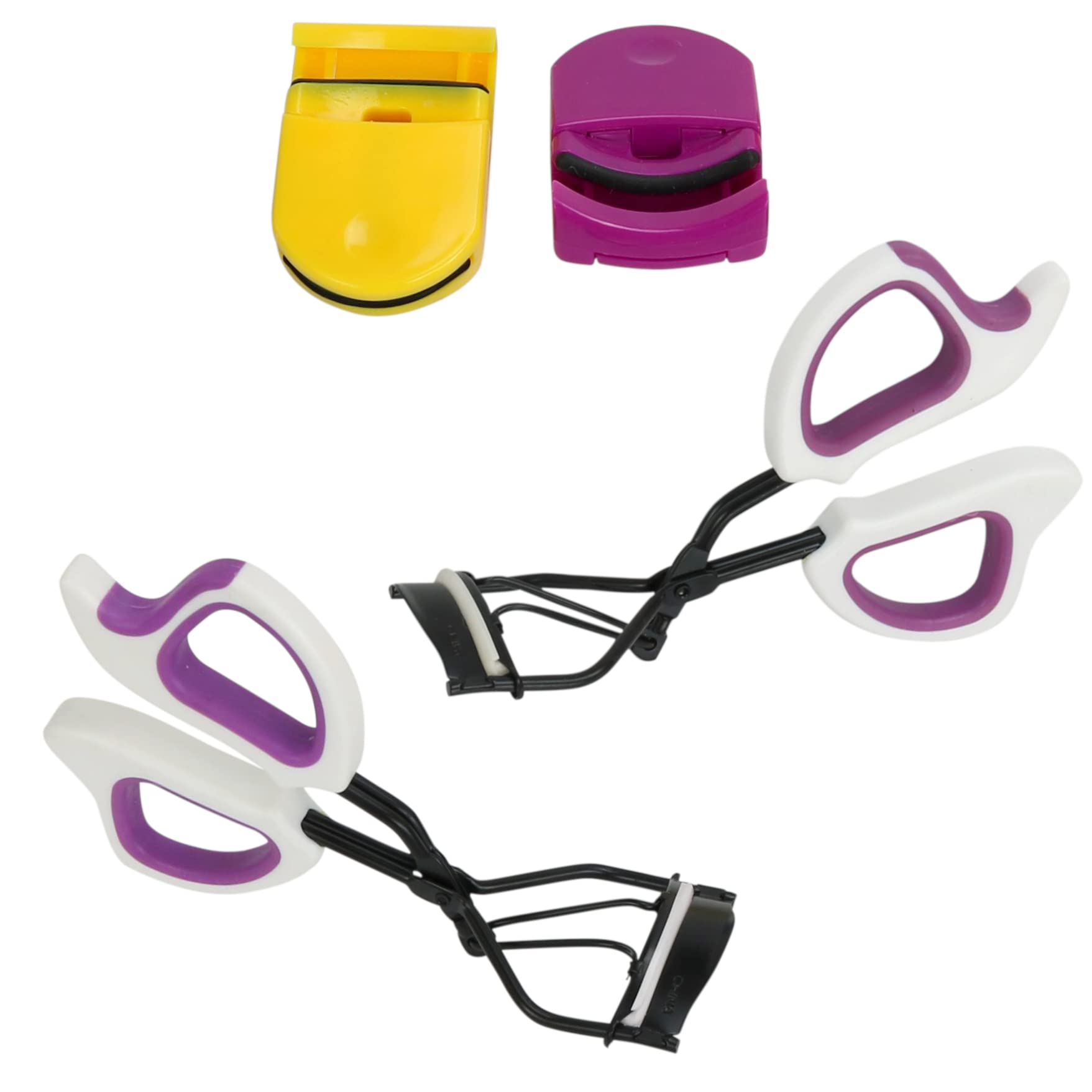Iconikal Professional Eyelash Curler Set - 4-Pack with Travel Size for Perfect Lashes | Home Use, Travel Essential & Makeup Kit Must-Have