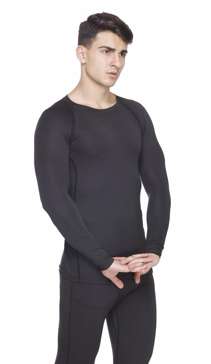 Fino Compression Long Sleeve Cricket T-Shirt for Men - Moisture Wicking Performance Shirt for Sports & Training