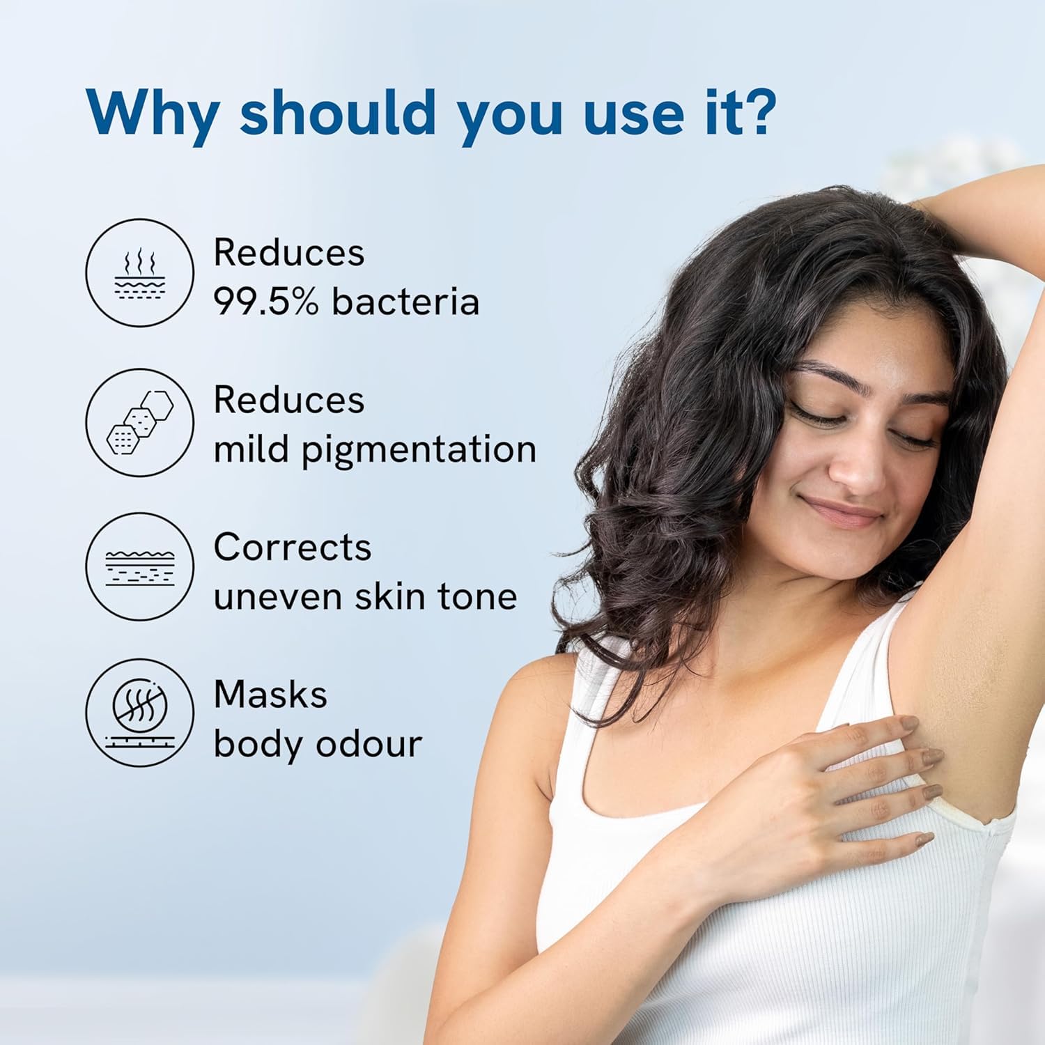Body-wise 4% AHA BHA Underarm Roll On 50ml | 2% Lactic Acid, 1% Mandelic Acid, 1% Salicylic Acid | Odor Control & Pigmentation Reduction | Antibacterial Treatment for Brighter Underarms | Floral Scent | Perfect for Daily Underarm Care & Post-Workout Freshness