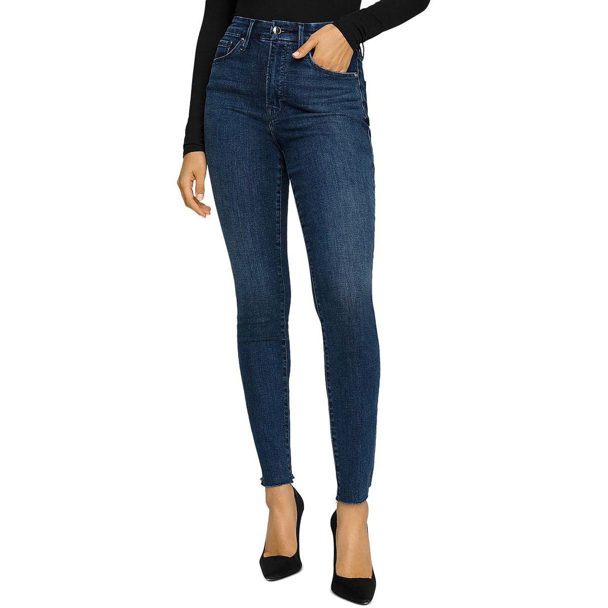Good American Women's Good Legs Jeans - High Waist Skinny Jeans for Women, Stretchy Denim Pants with Flattering Fit | Perfect for Casual Wear, Date Nights & Office Outfits
