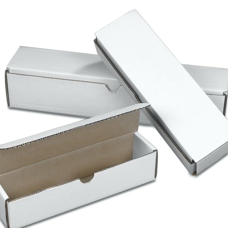 White Tuck Top Mailing Box 10x4x3 Inches - Pack of 100 | Perfect for Shipping Small Items, Ecommerce Packaging & Gift Boxes