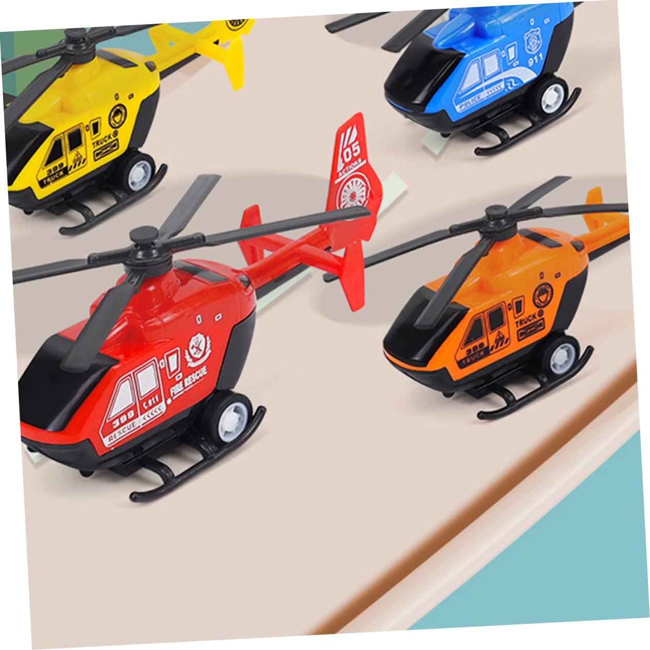 12-Piece Remove Helicopter Toy Set - Flying Aircraft Models for Kids & Toddlers | Inertial Helicopter Toys with ABS Material | Great for Birthday Gifts, Party Favors & Outdoor Play