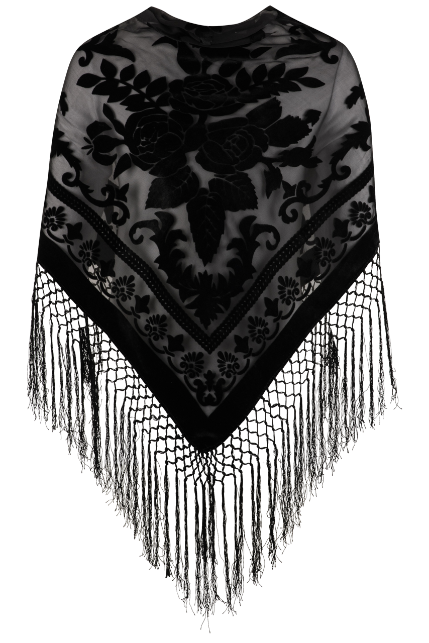 Pat Dahnke Black Triangle Shawl - Elegant Winter Scarf for Women - Perfect for Parties, Weddings & Cold Weather Fashion