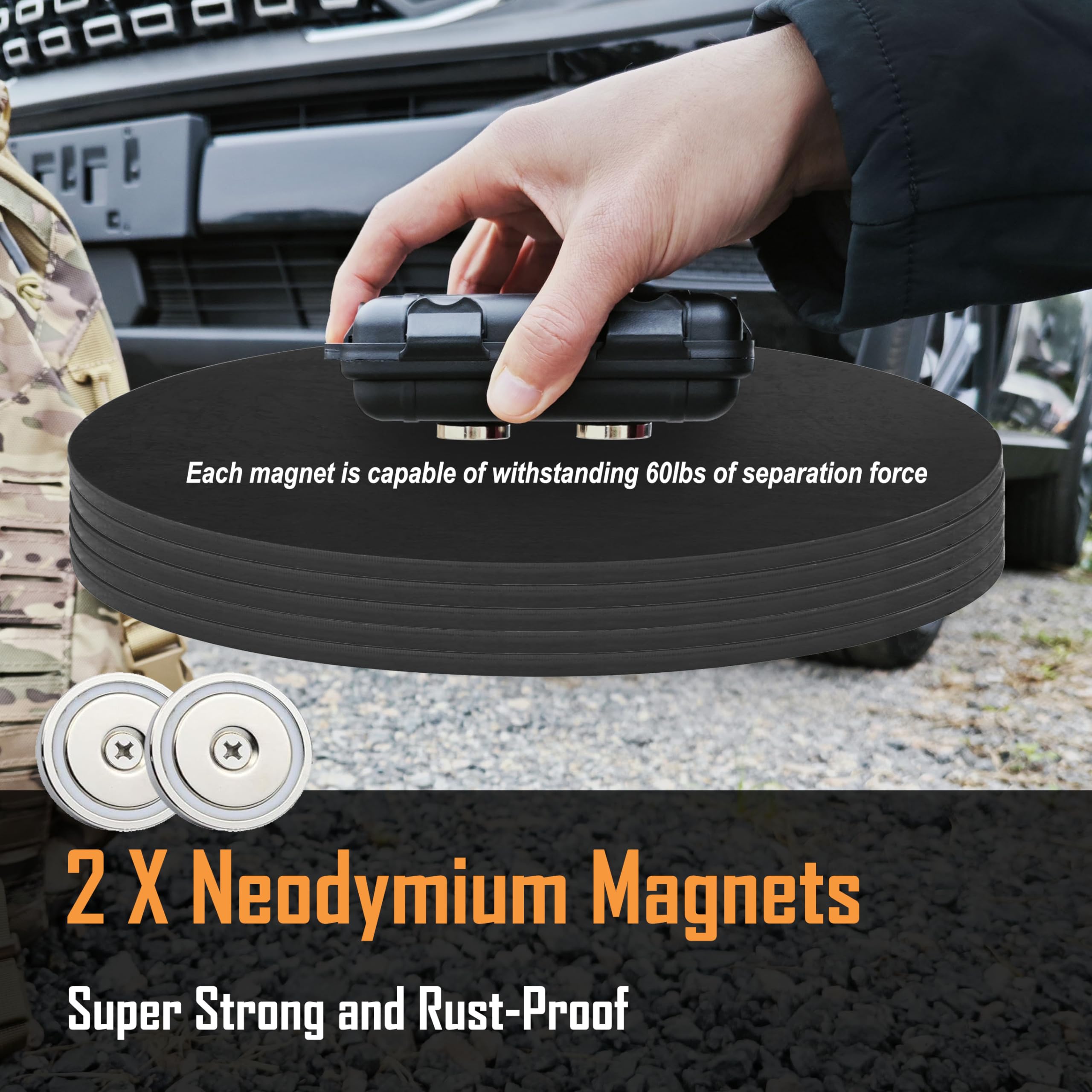 Waterproof Magnetic Key Holder for Car - Under Vehicle Hidden Key Box with Strong Magnet | Splash Resistant Outdoor Key Hider for Spare Keys | Perfect for Emergency Access, Road Trips & Outdoor Adventures