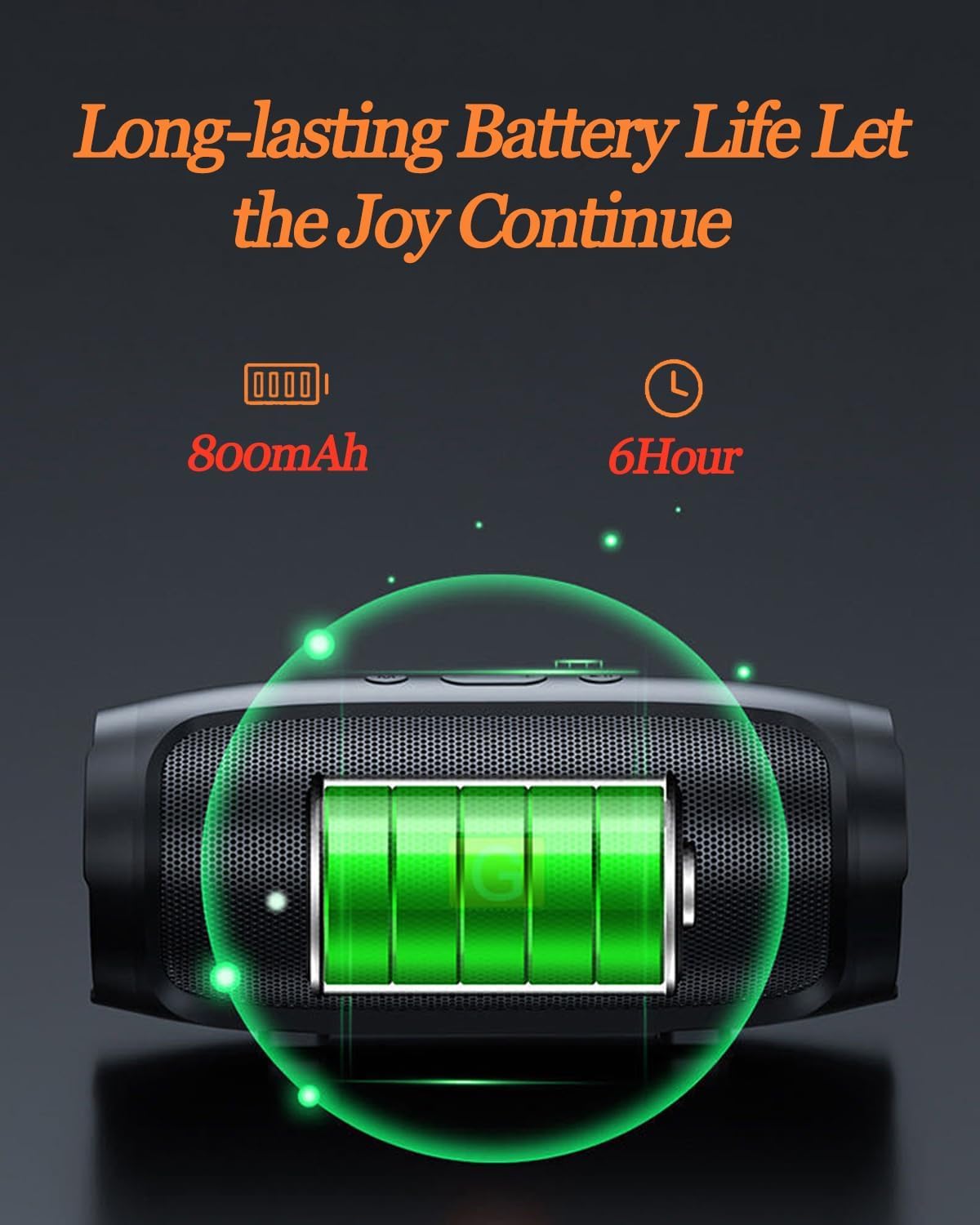 Bluetooth 5.0 Wireless Speakers - HD Stereo Sound, IP65 Waterproof, Portable with TF Card & AUX, Long Battery Life for Outdoor, Home, and Party Use