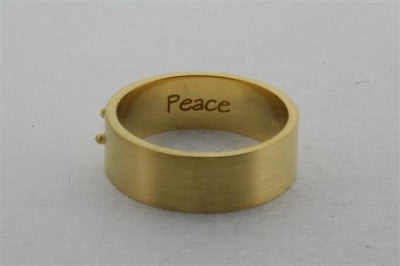 Braille Ring for Women - Gold Plated Peace Symbol Ring - Elegant Jewelry Gift for Her - Perfect for Everyday Wear, Special Occasions & Gift Giving