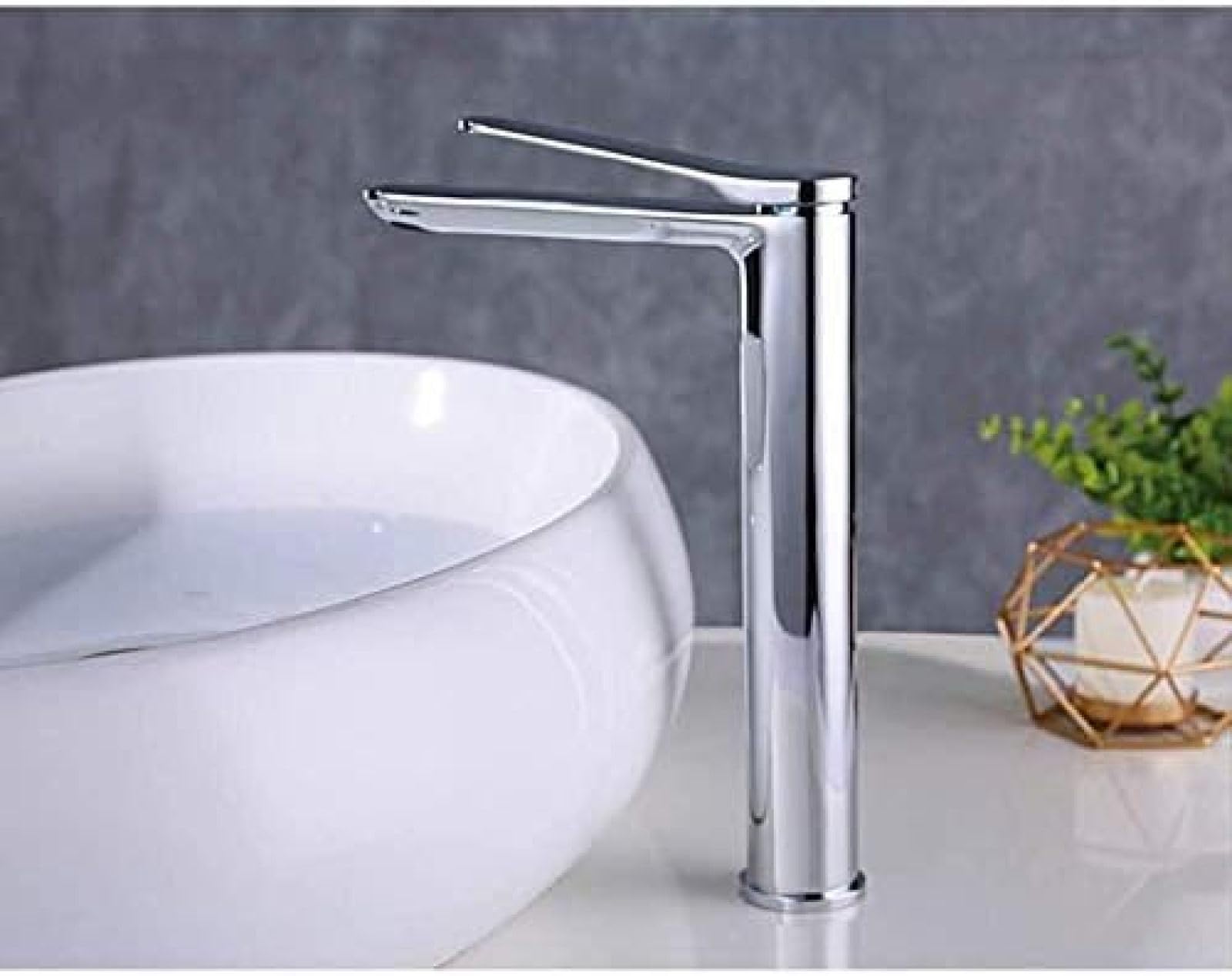 CRJUS High-Quality Single Handle Kitchen Tap Mixer with Cold & Hot Water Control, Deck Mounted Basin Faucet for Modern Kitchens and Bathrooms