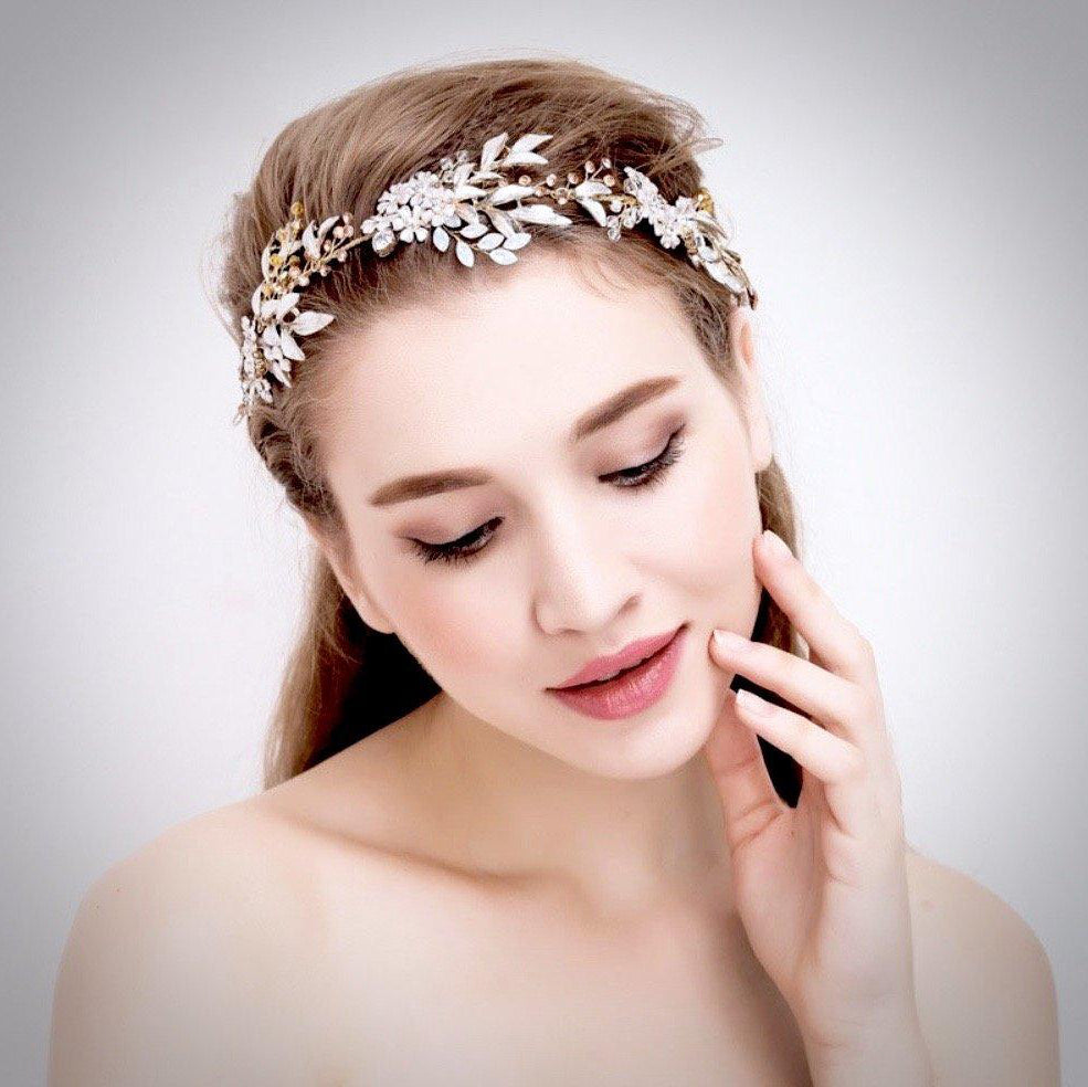Bohemian Crystal Headband for Women - Silver, Gold & Rose Gold Hair Accessories for Weddings, Parties & Everyday Wear