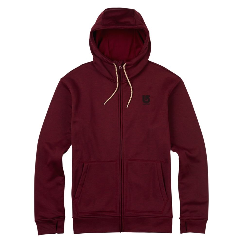 Burton MB Oak FZ Snowboard Jacket - Waterproof, Insulated Winter Coat for Men (Red) | Ideal for Skiing, Snowboarding & Cold Weather Outdoor Activities