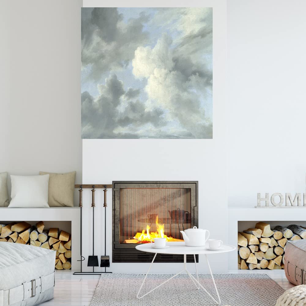 Sophia Mann Cloud Study IV Fine Art Canvas Print - 37x37 Inch Wall Decor for Living Room, Bedroom, Office & More - Ready to Hang Painting for Home & Commercial Spaces