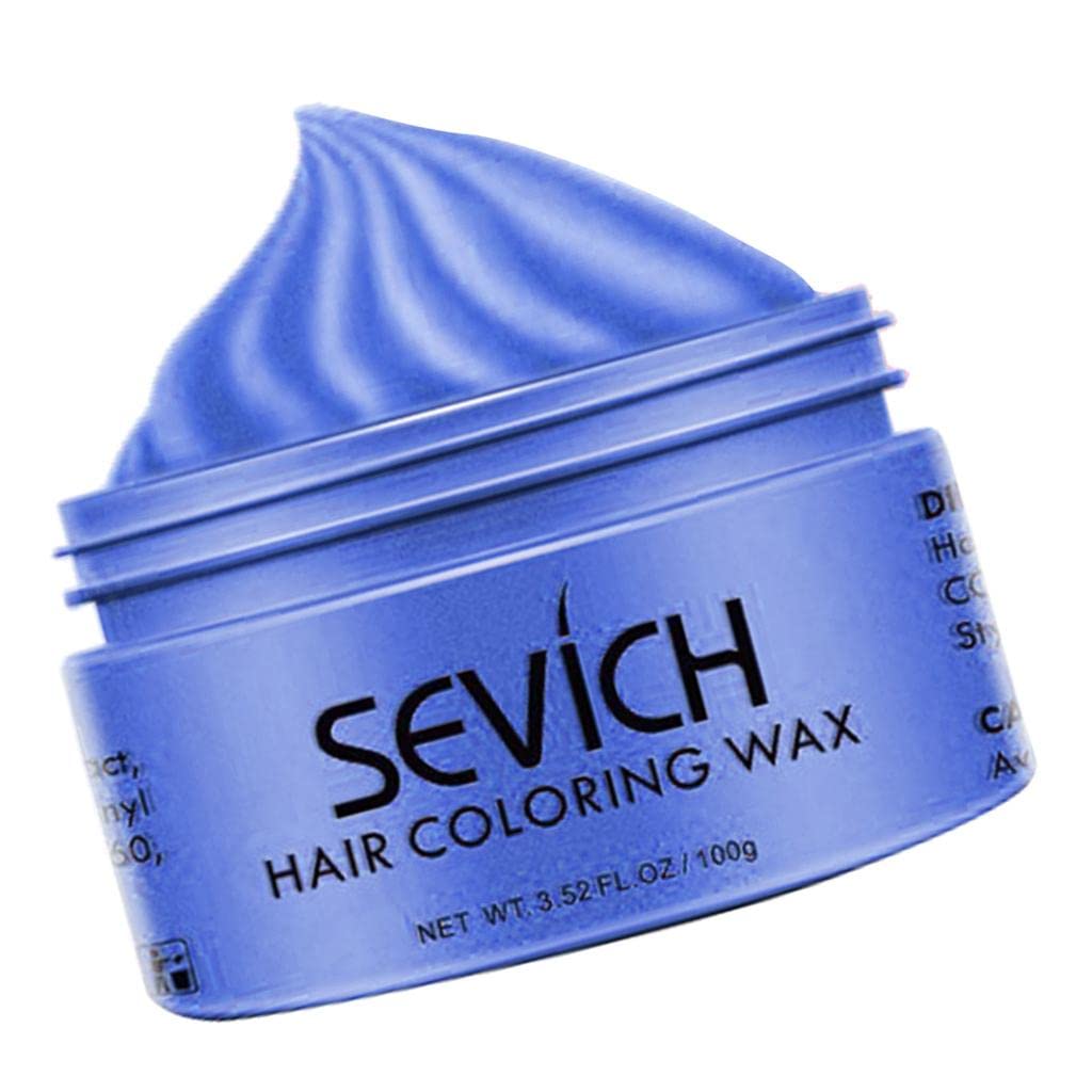 SAZ DEKOR® Temporary Hair Color Wax - Instant Blue Hair Dye for Styling & Natural Look | Washable & Non-Damaging | Perfect for Parties, Cosplay & Daily Fashion