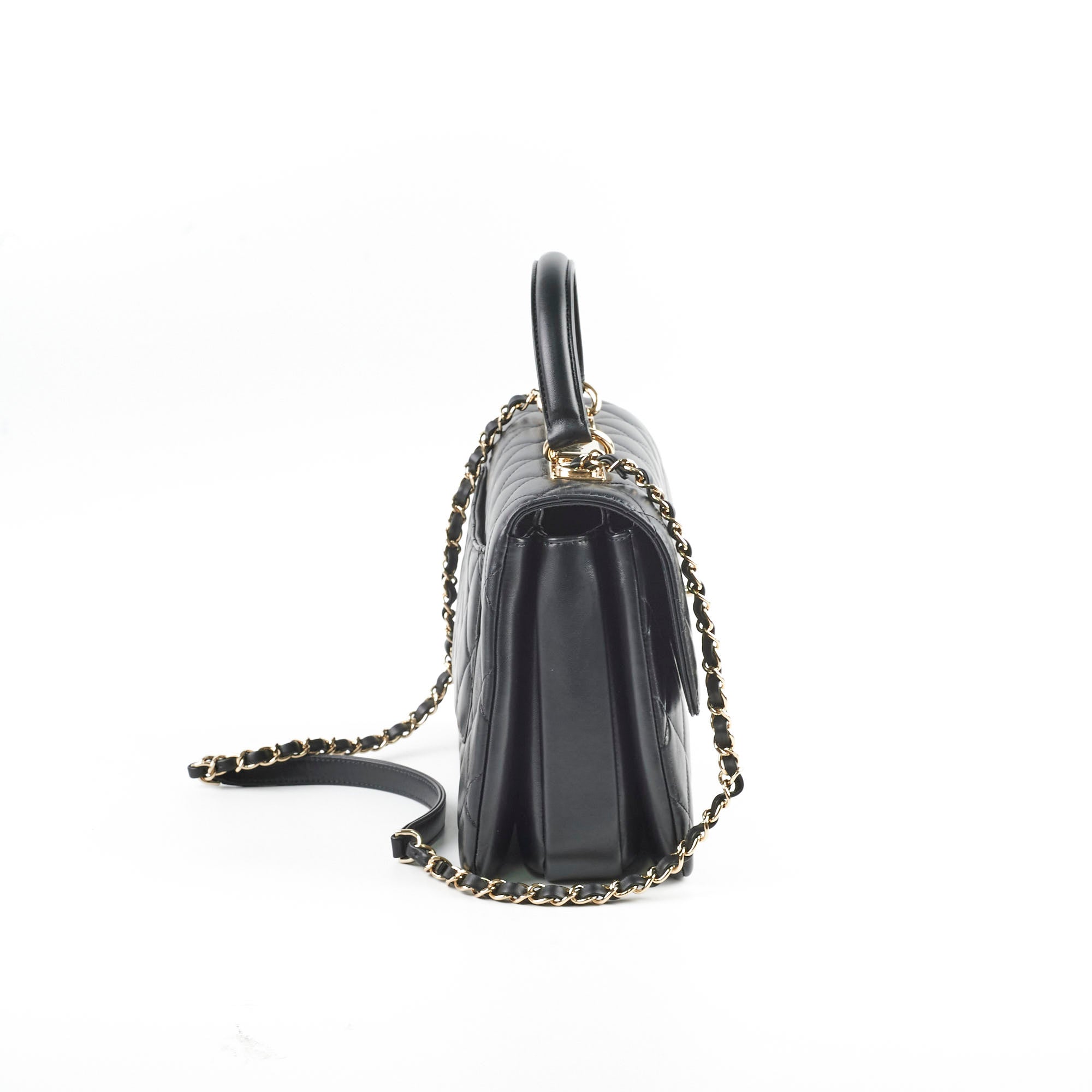 Chanel Medium Trendy CC Black Leather Shoulder Bag - Luxury Designer Handbag for Women | Perfect for Work, Evening Events & Everyday Use