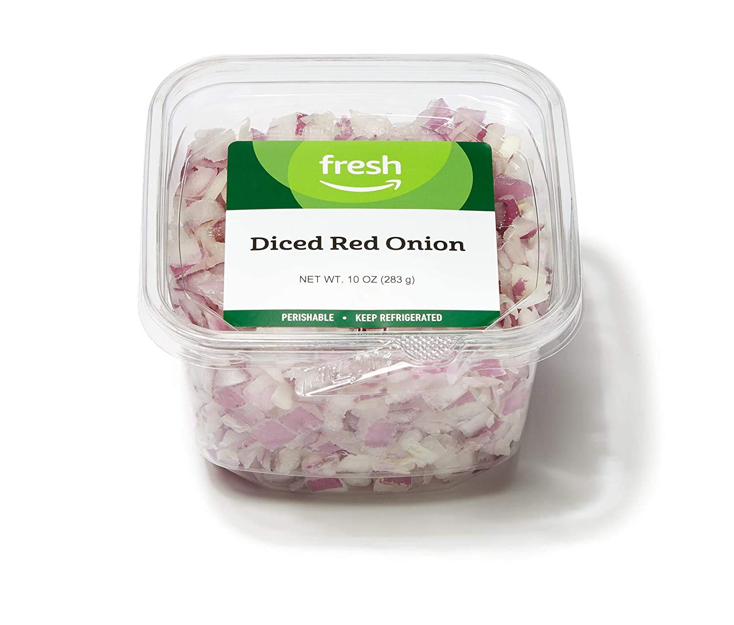 Amazon Fresh Diced Red Onion 10 Oz - Fresh & Convenient Pre-Cut Onions for Salads, Burgers, Tacos & Meal Prep