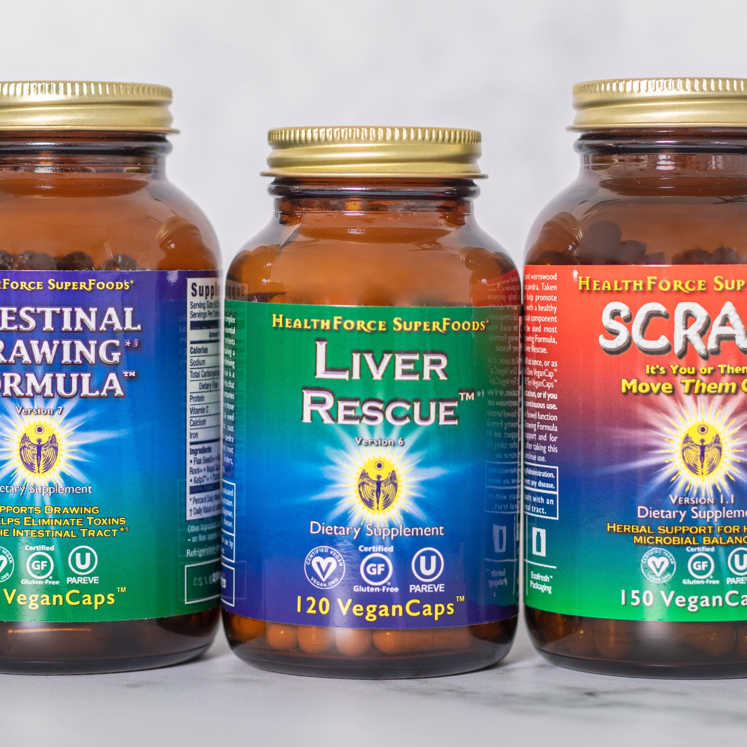 HealthForce SuperFoods Liver Rescue Supplement - Natural Liver Detox & Cleanse with Milk Thistle & Dandelion Root - Gluten-Free Vegan Liver Support - 120 Capsules (3 Pack) - Supports Liver Health for Alcohol Recovery, Heavy Metal Detox & Daily Wellness