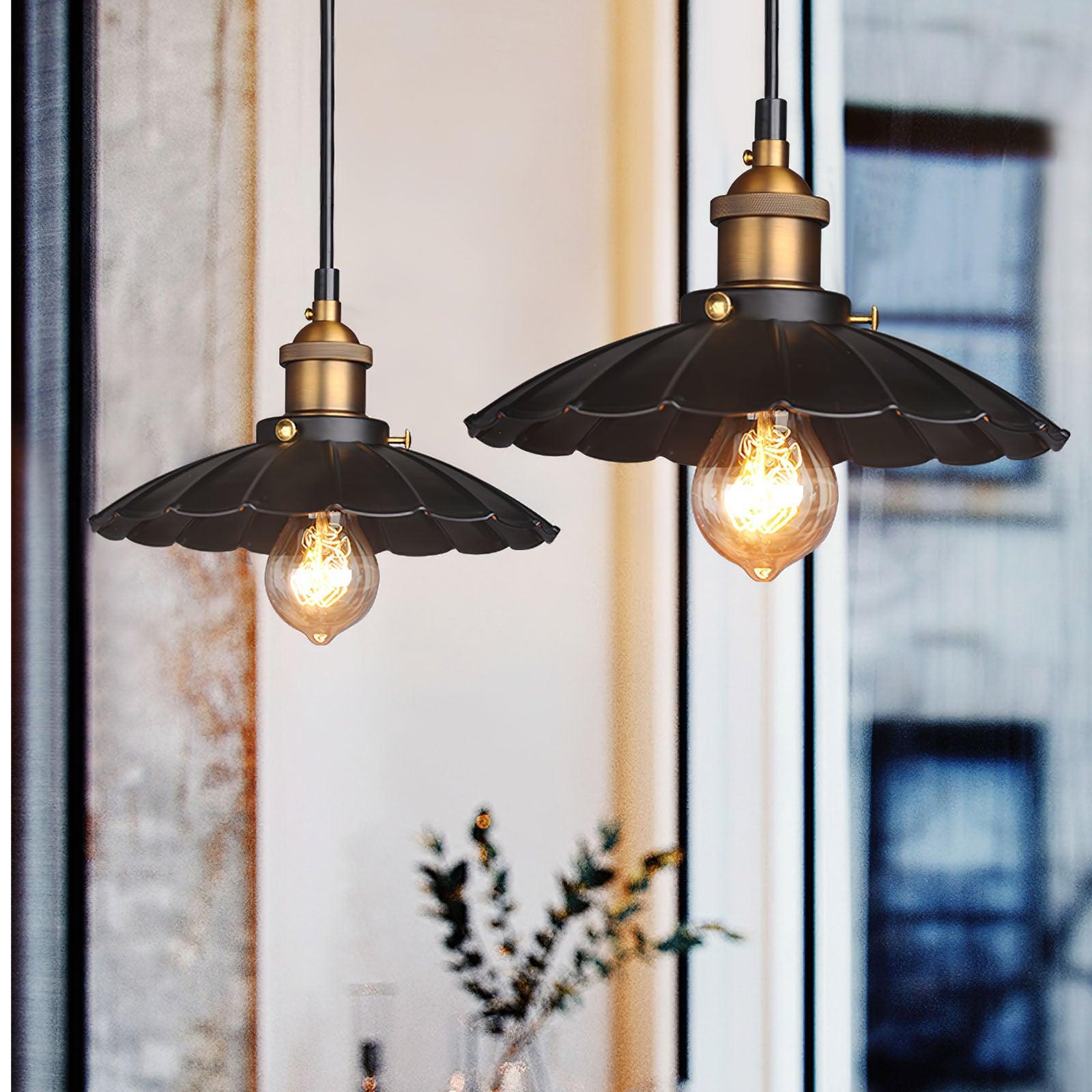 Elegant Black Skirt Pendant Light - Modern Hanging Chandelier for Dining Room, Kitchen Island, or Bedroom Decor