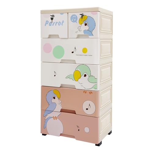 5tiers 6 Drawers, Parrot Pattern
