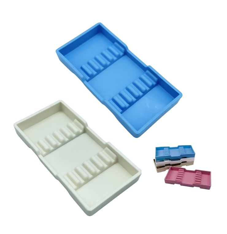 2-Pack Autoclavable Plastic Dental Instrument Organizer Trays - #16A Gray Cabinet Tray for Hand Tools & Dental Equipment - Perfect for Dental Clinics, Hospitals & Sterilization Areas