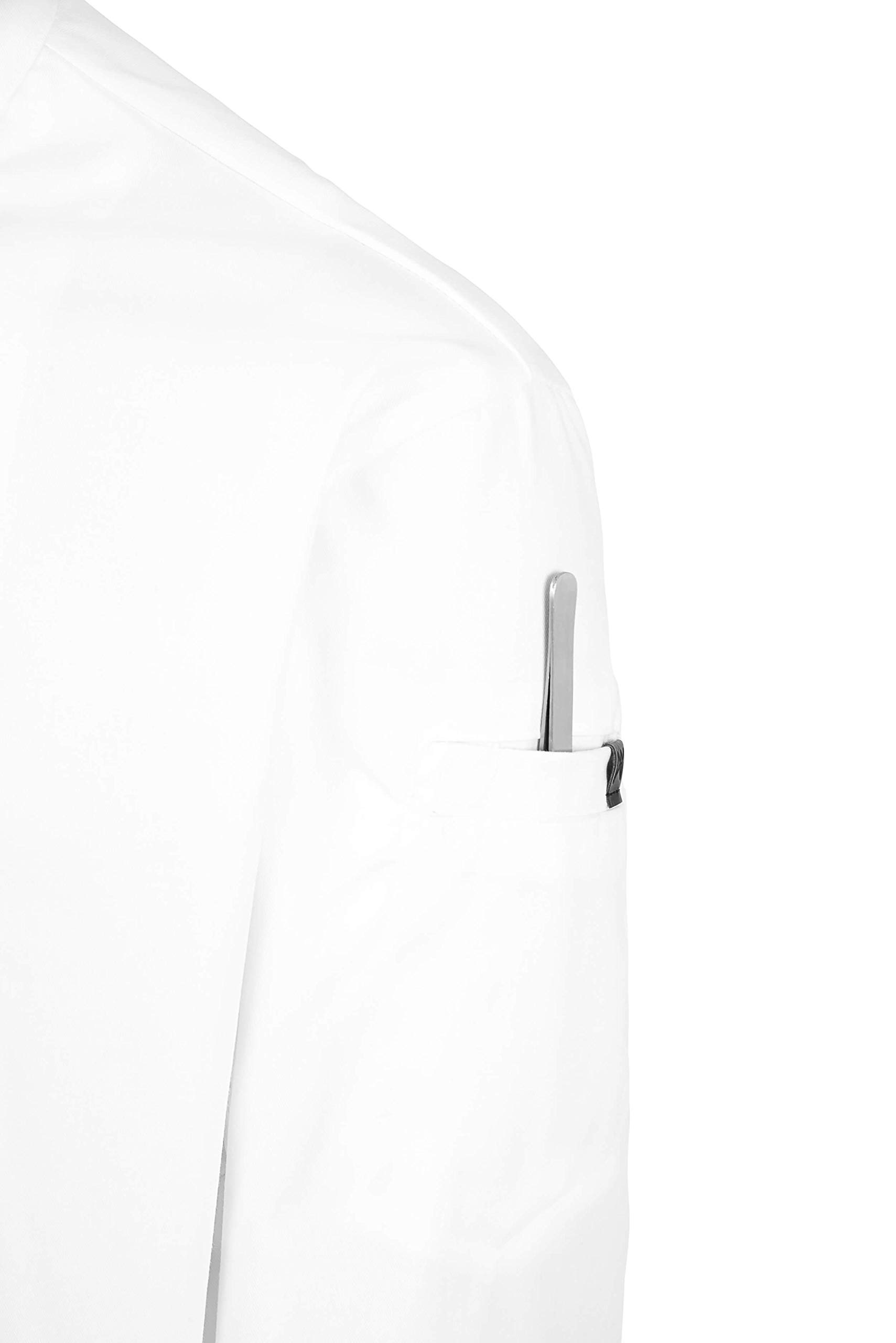 Men's Long Sleeve Chef Jacket with Snap Buttons - Professional Kitchen & Hospitality Uniform (Ref: 4131) - Perfect for Restaurants, Catering & Culinary Schools