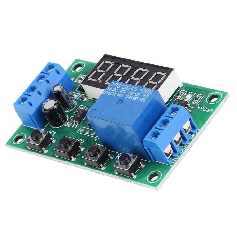 5V 12V 24V Programmable Timer Relay Module with LCD Display - Multifunction Time Delay Switch for Solenoid Valve, Motor, Light Strip - Perfect for Industrial Automation, Home Lighting Control and DIY Electronics Projects