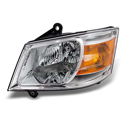 AKKON Chrome Bezel Headlight Housing Replacement for 2008-2010 Dodge Grand Caravan - OE Style Fit, Fog Resistant & Durable for Night Driving & Daily Commute
