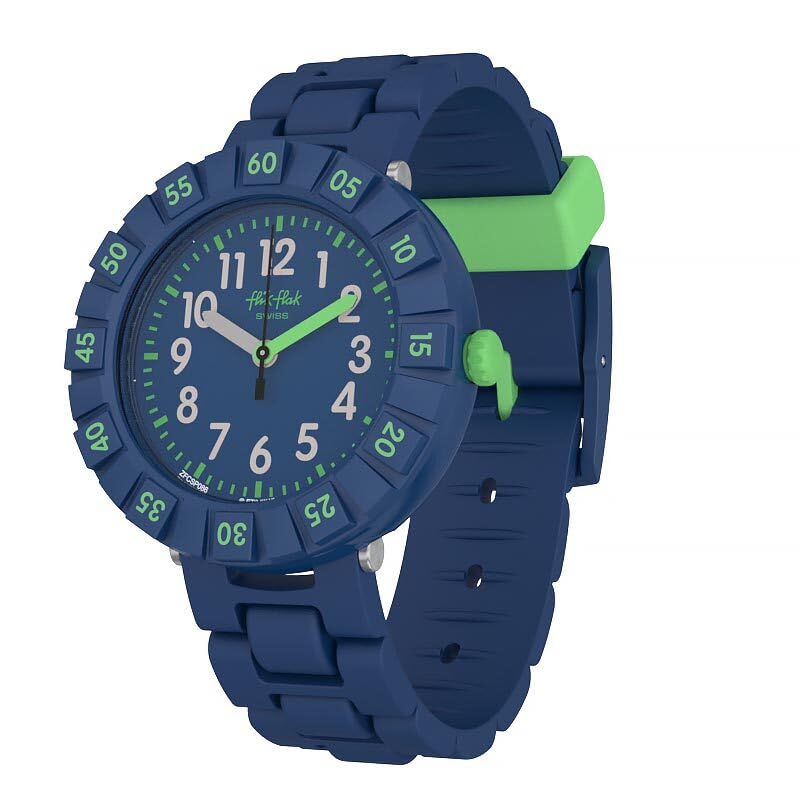 Flik Flak Solo Dark Blue Waterproof Kids Watch - Durable Analog Wristwatch for Boys & Girls - Perfect for Swimming, School & Outdoor Activities
