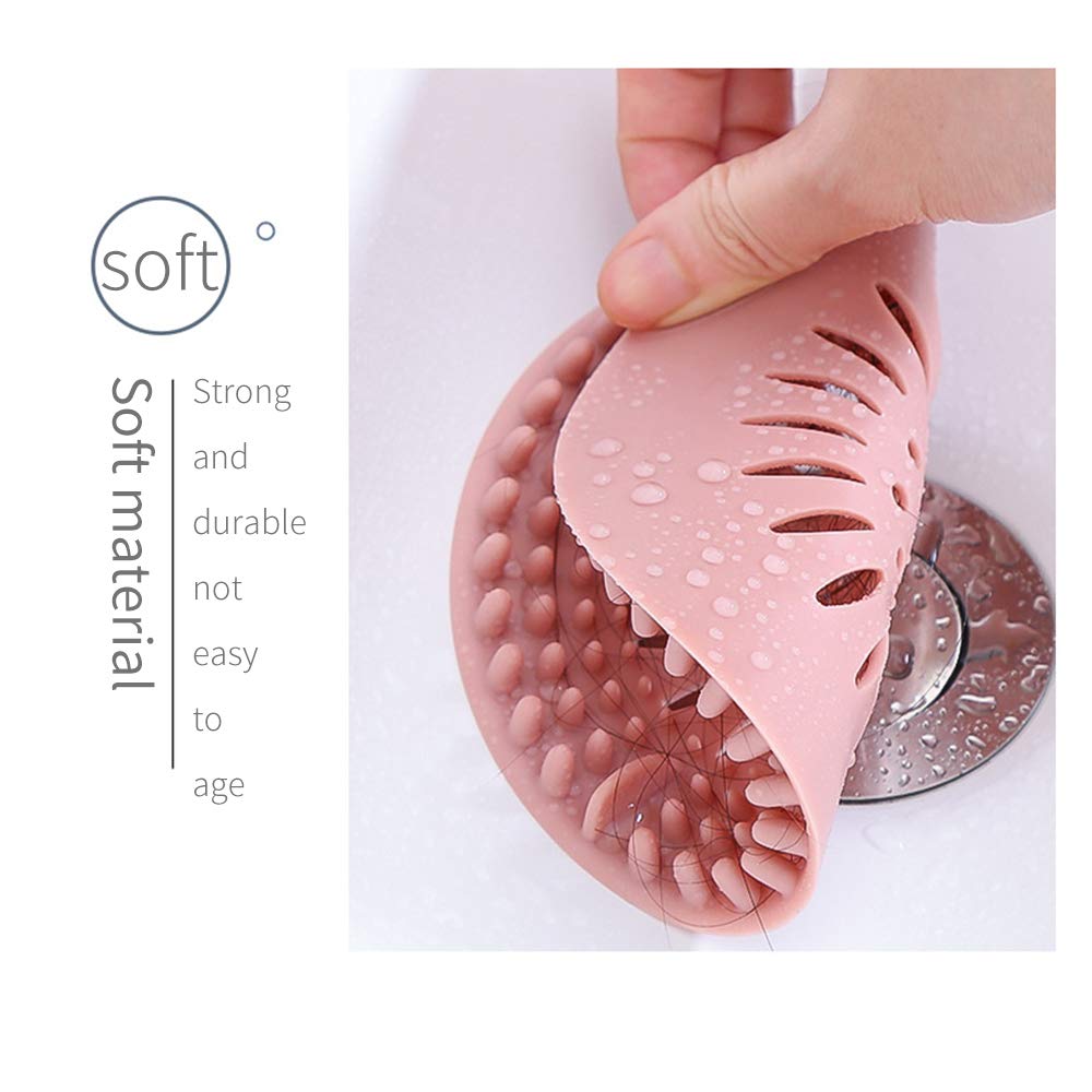 **Agabani Shower Drain Cover - Durable Silicone Hair Catcher & Sink Drain Stopper - Bathtub Hair Trap for Clog-Free Drains - Bathroom Cleaning Accessories (2-Pack) - Perfect for Showers, Sinks & Tubs**