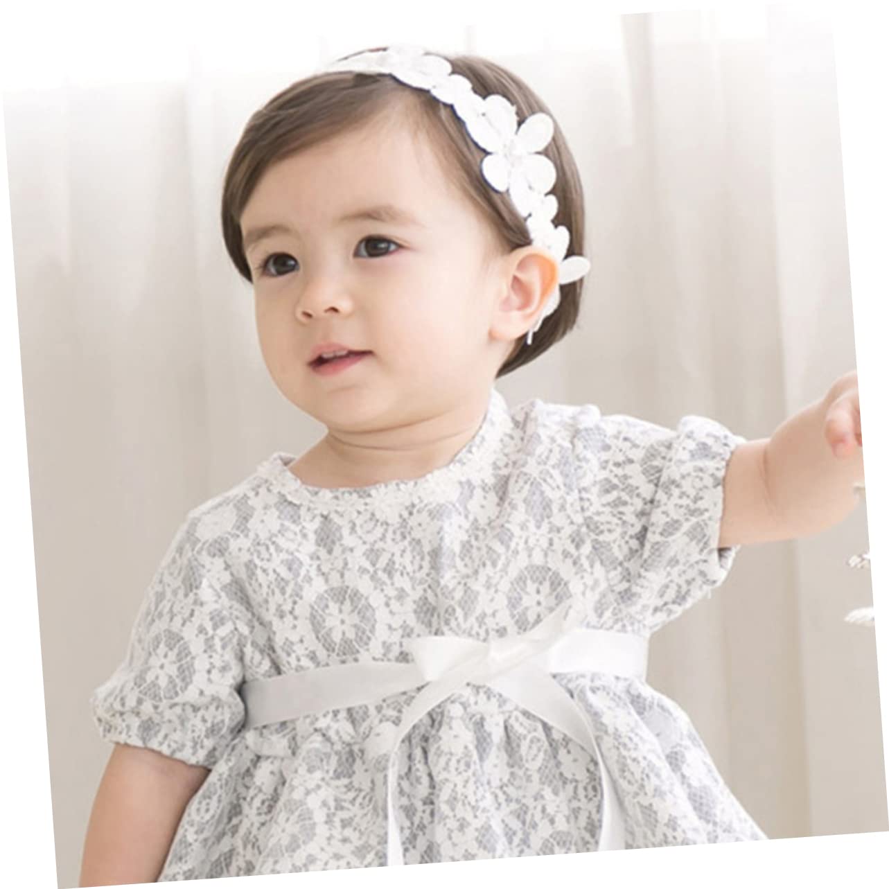 BIUDECO 3 Pack Baby Hair Bands for Girls - Soft Stretch Headbands with Flower Design for Newborns, Infants & Toddlers - Perfect for Daily Wear, Photos & Special Occasions