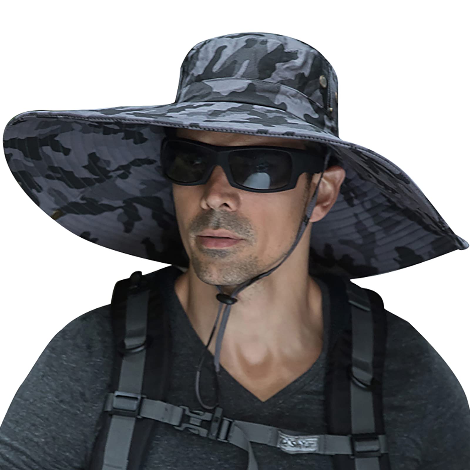 Peicees Super Wide Brim Sun Hat for Men & Women - UPF 50+ UV Protection Fishing Bucket Hat, Safari & Cowboy Hat for Outdoor Activities, Beach, Hiking, and Travel