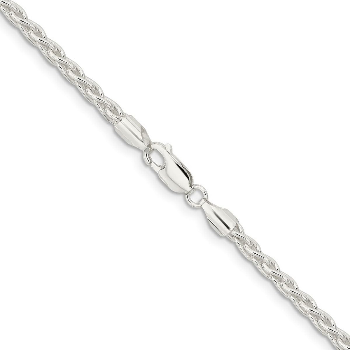 925 Sterling Silver Round Spiga Chain Necklace for Women & Men - Adjustable Length 16-36 Inches | Elegant Layering, Gift Giving & Everyday Wear