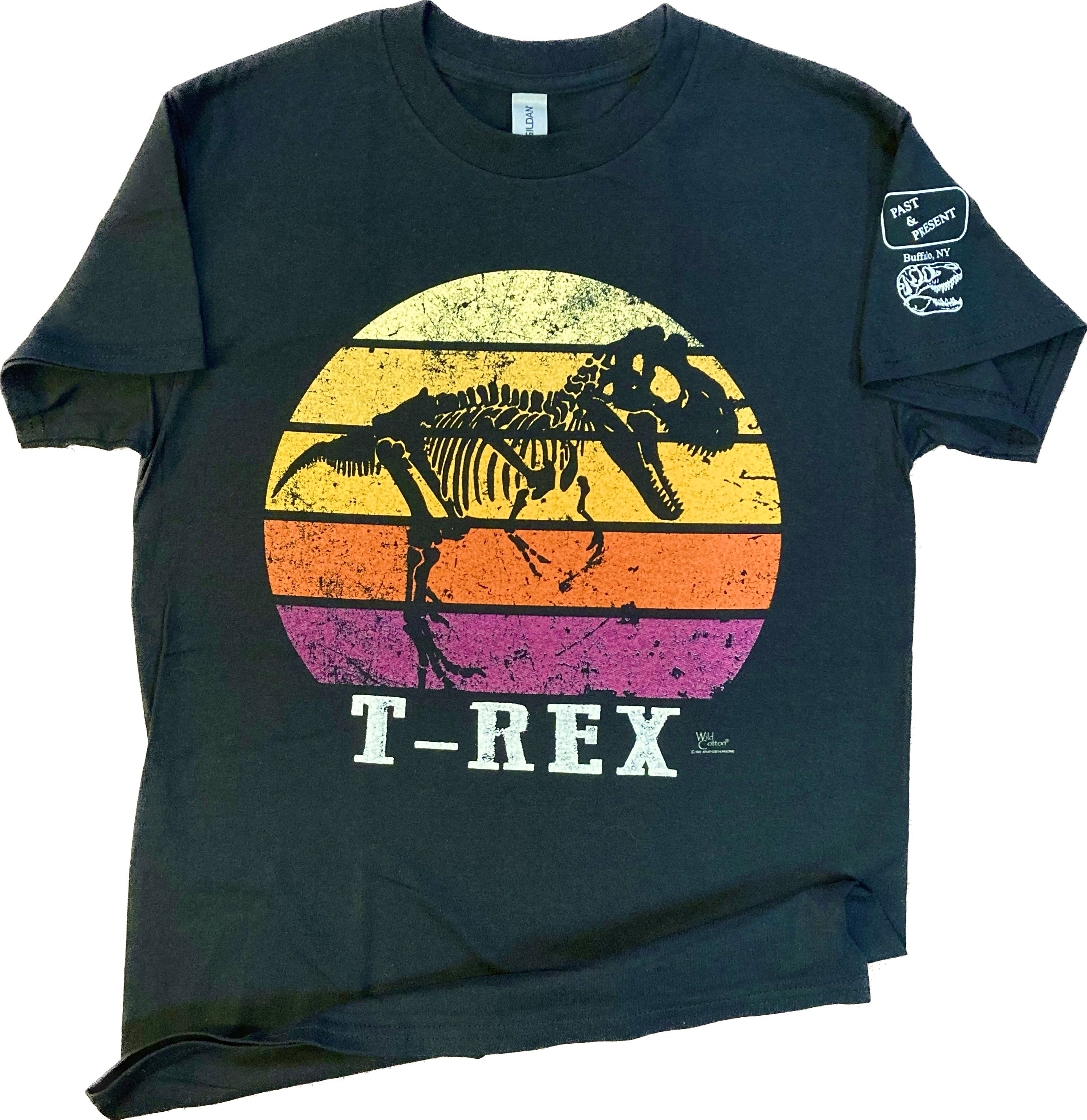 T-Rex Sundown Graphic T-Shirt for Men - Cool Dinosaur Print Tee for Casual Wear, Outdoor Adventures & Everyday Style