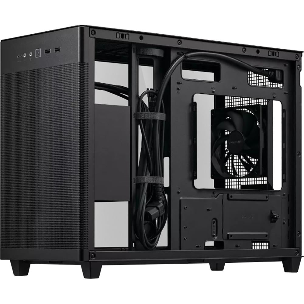 ASUS Prime AP201 Micro-ATX Mini Tower PC Case with Tempered Glass Side Panel & USB Type-C Port - Compact Gaming PC Build, Home Office Desktop, Streaming Setup