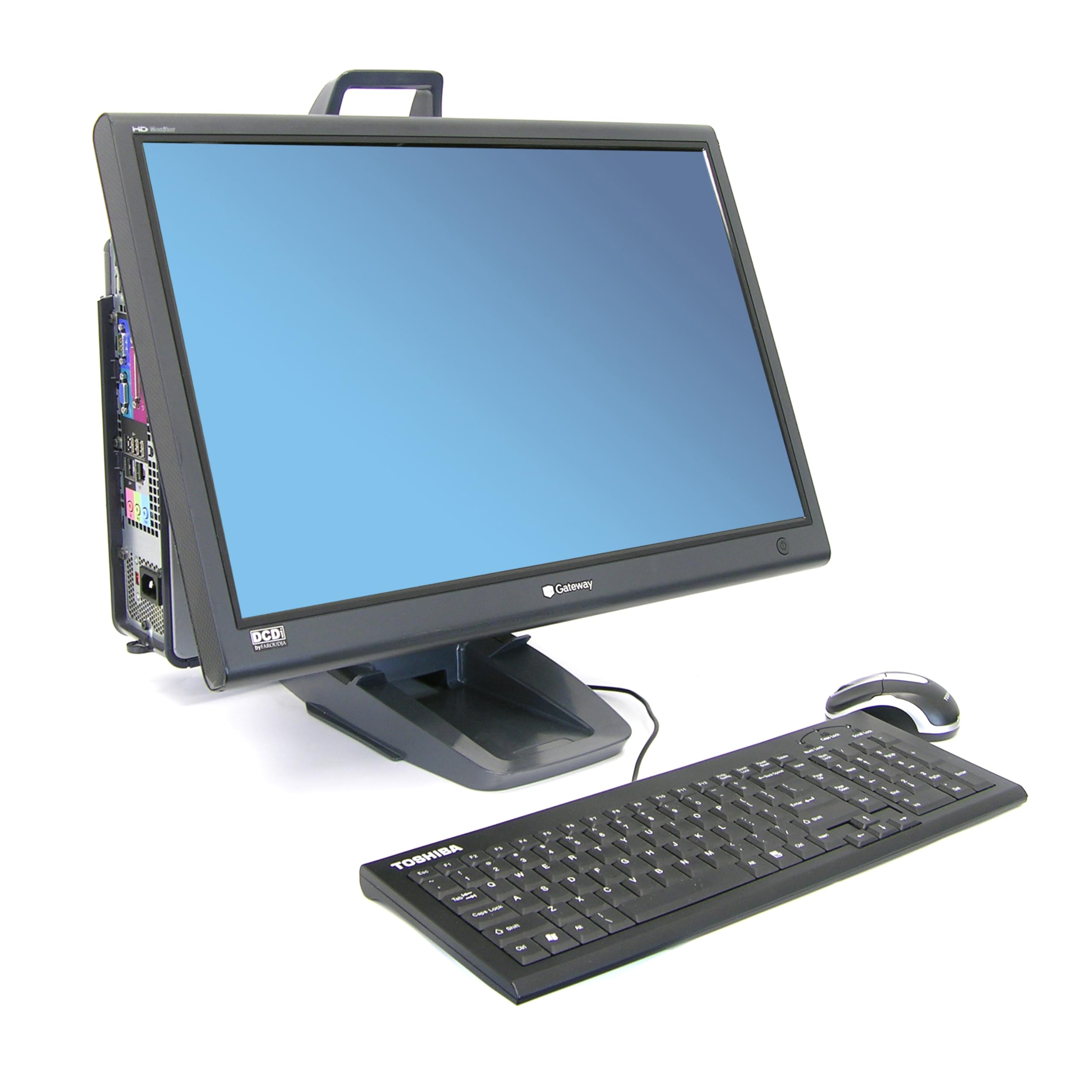 Neo-Flex All-in-One Adjustable LCD Monitor Stand with Secure Clamp for Small Form Factor (SFF) Systems - Perfect for Home Office, Gaming Setup & Workspace Ergonomics
