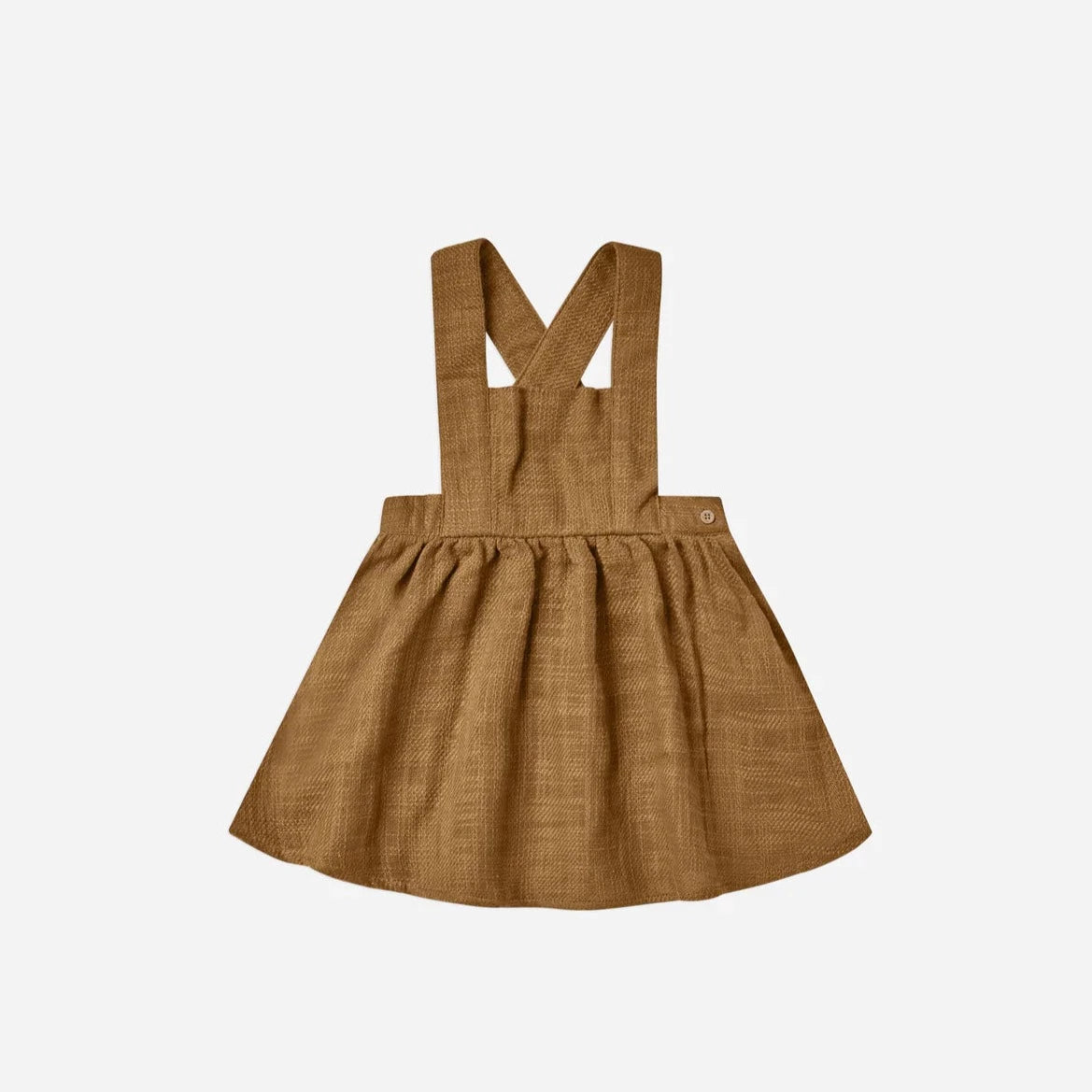 Rylee + Cru Chartreuse Baby Pinafore Dress - Size 18-24 Months | Organic Cotton Apron Style Outfit for Toddler Girls | Perfect for Playdates, Photo Shoots & Special Occasions