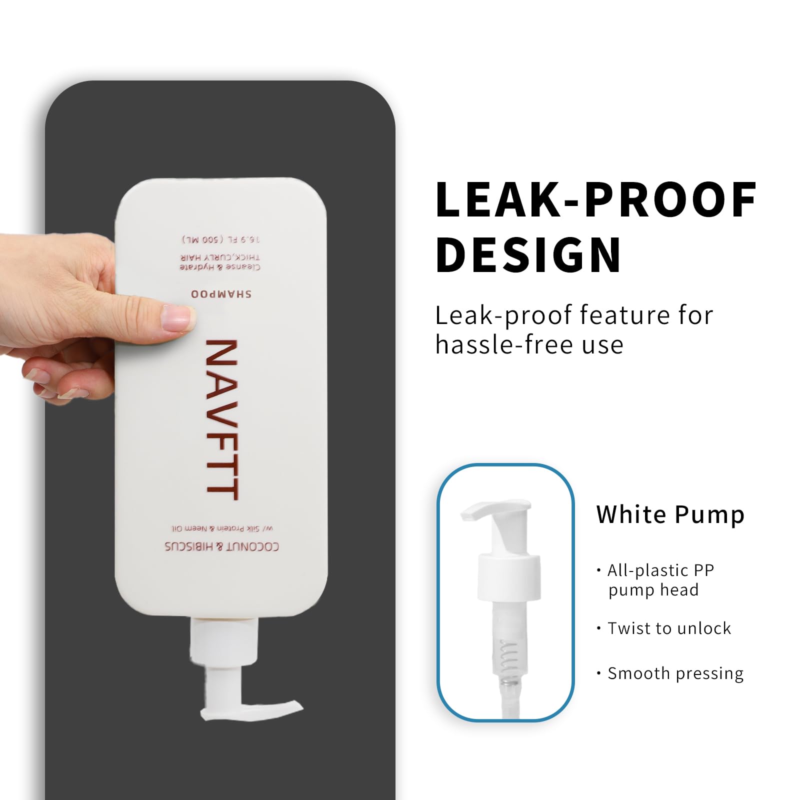2 Pack Leak-Proof Plastic Flasks - Discreet Empty Shampoo & Conditioner Bottles for Liquor | Cruise Ship Essentials, Travel Accessories | Perfect for Sneaking Drinks on Cruises & Outdoor Adventures