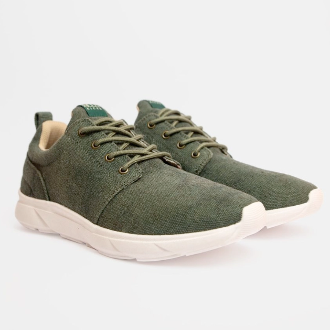 8000kicks Explorer V2 Green Sneakers - Waterproof & Eco-Friendly Hemp Shoes for Men | Perfect for Hiking, Travel & Outdoor Adventures