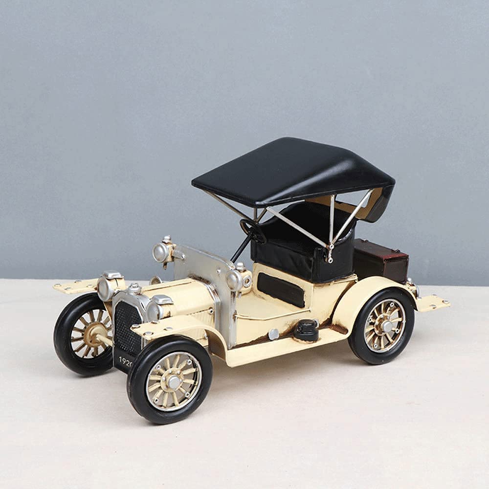 Vintage Classic Car Model - Handmade Metal Static Toy, Retro Car Decoration for Desktop, Collectible Gift for Men & Boys | Perfect for Office Decor, Man Cave Display, and Car Enthusiast Collections