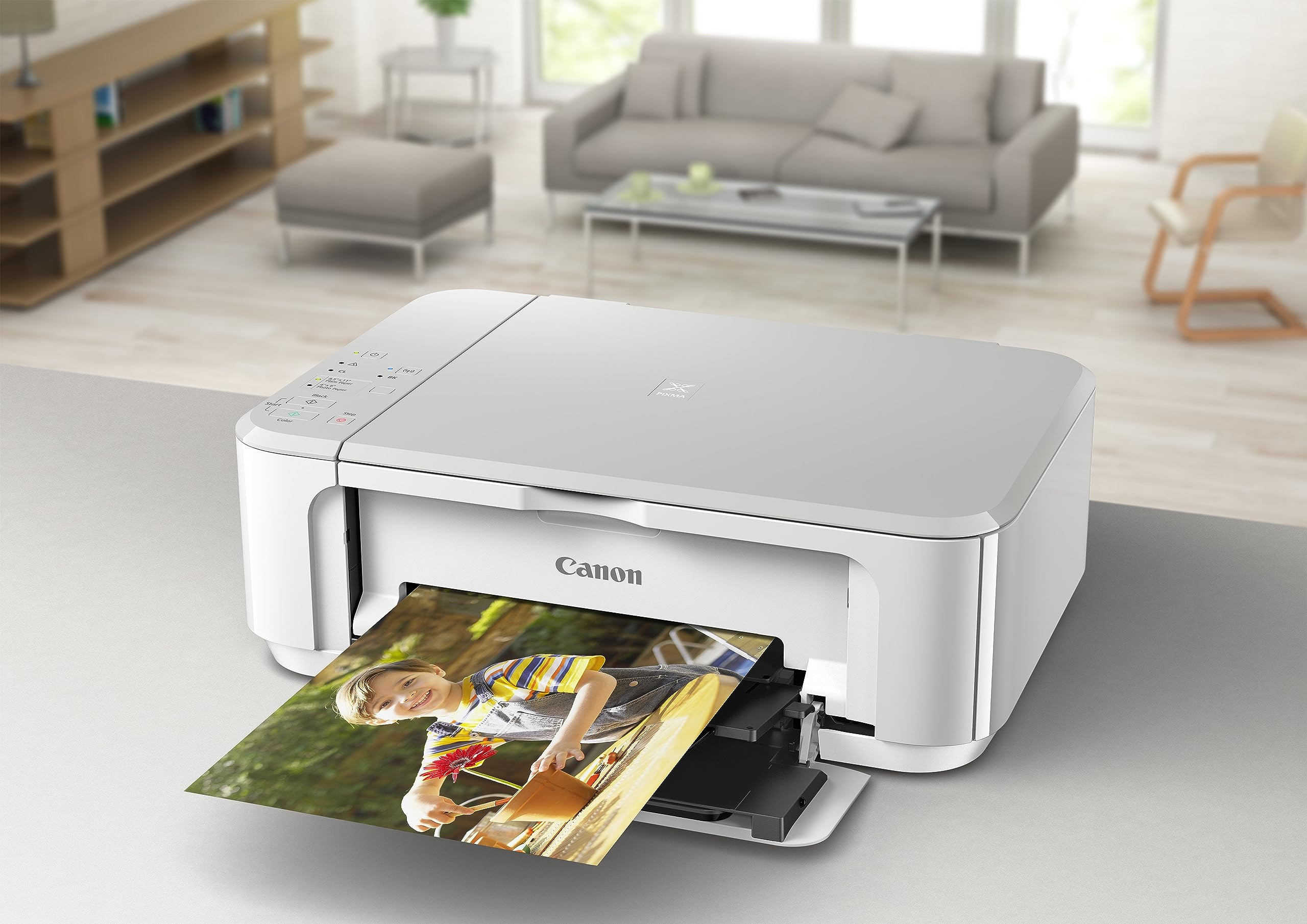 Canon PIXMA MG3650S Wireless All-in-One Color Inkjet Printer with Auto Duplex Printing, Scanning, Copying - WiFi, Apple AirPrint - White for Home Office & Small Business Use
