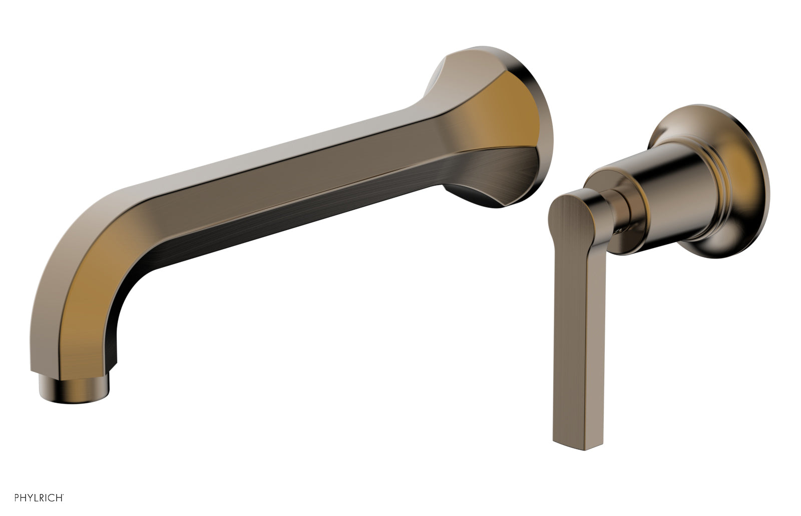 HEX MODERN Single Handle Wall Mounted Lavatory Faucet Set with Lever Handle - Model 501 16 - Perfect for Modern Bathroom and Powder Room Sinks