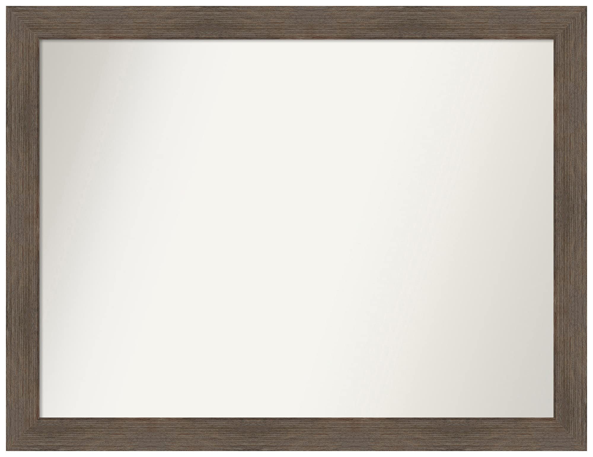 Amanti Art Non-Beveled Rectangular Wall Mirror 23x30 Inches - Solid Hardwood Mocha Narrow Frame - Custom Size Bathroom Mirror for Vanity, Living Room & Bedroom Decor - Brown Wooden Wall Mirror