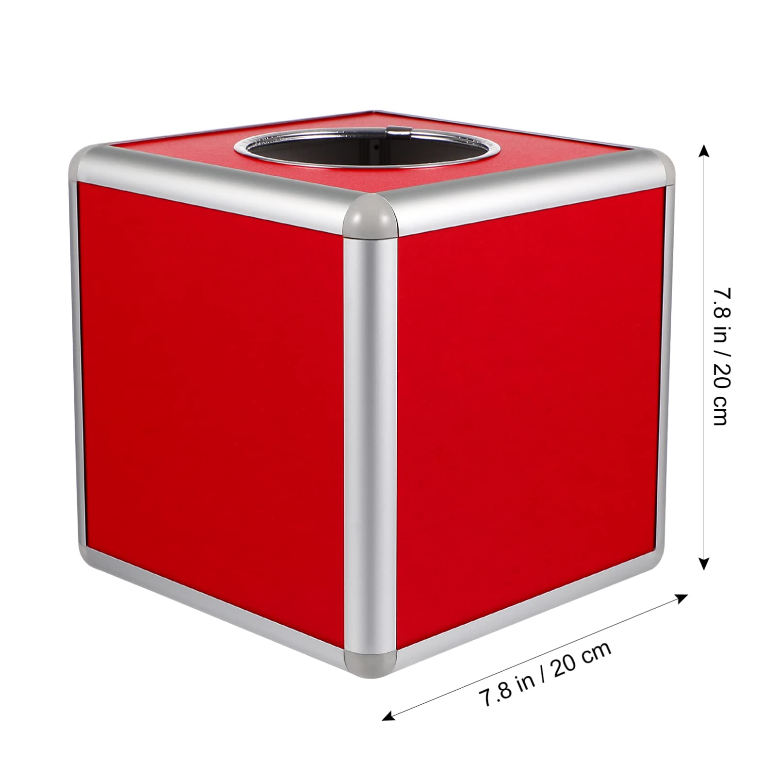 Red Raffle Ticket Box - Square Storage Container for Tickets, Voting & Donations | Perfect for Fundraising Events, School Activities & Charity Draws