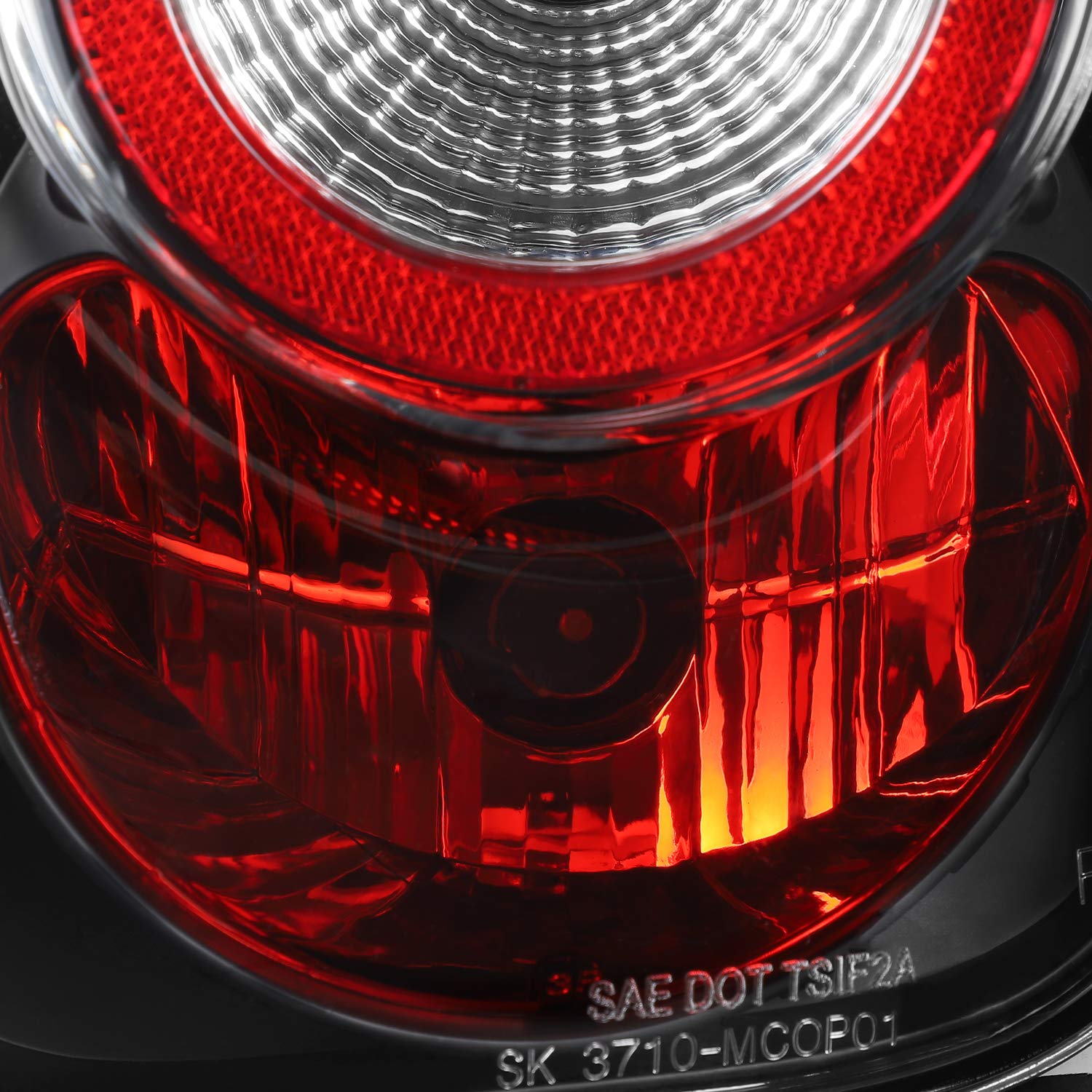AKKON Black Tail Lights Pair for 2002-2006 Mini Cooper Hatchback & 2005-2008 Mini Cooper Convertible - Upgrade Your Car's Rear Style for Night Driving & Enhanced Visibility