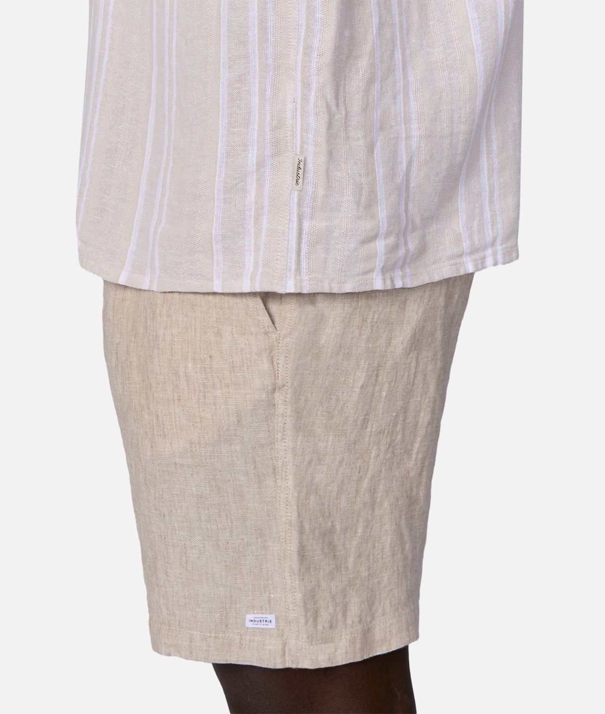 The Castino Short Sleeve Linen Shirt for Men - Breathable Summer Casual Shirt in Sand Ecru - Perfect for Beach Outings, Vacation Wear & Outdoor Activities