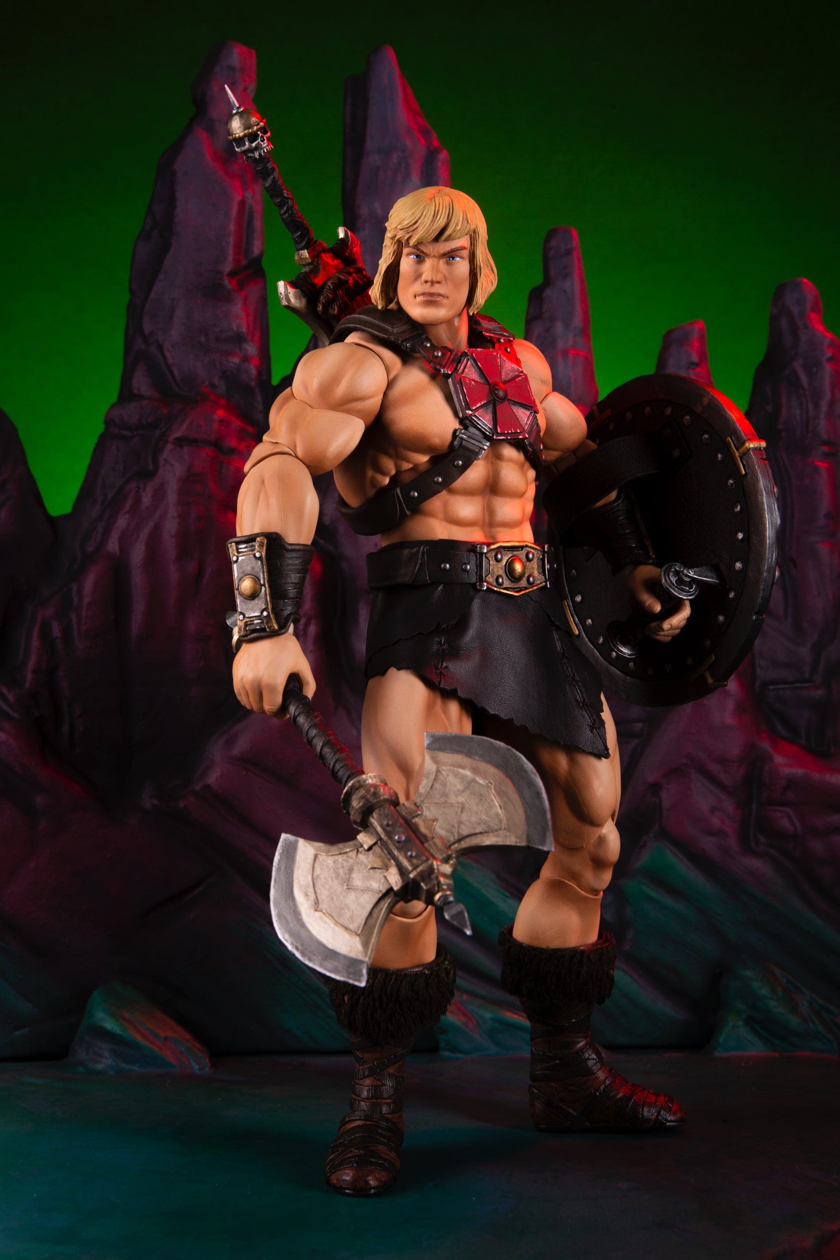 He-Man 1/6 Scale Action Figure Collectible - Masters of the Universe Classic Hero Toy for Display & Play - Perfect for Collectors, Fans, and Home Decor