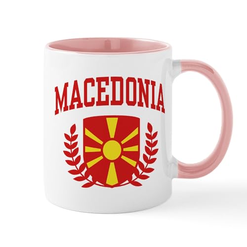 White/Pink Inside - Macedonia Mug