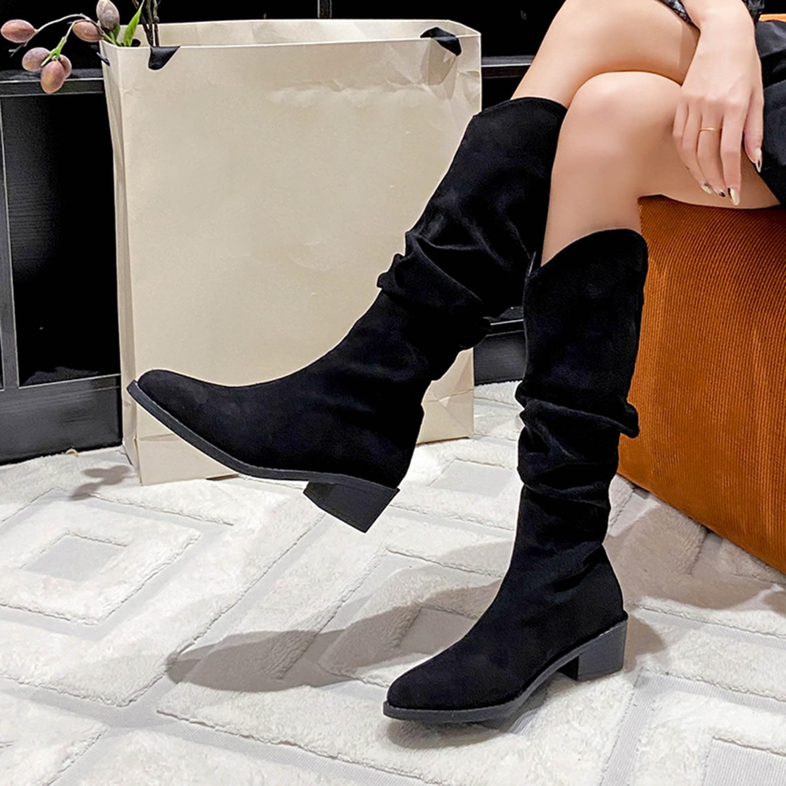 Women's Winter Snow Boots & Hiking Boots - Size 46 Waterproof Ankle Boots with Heels | Warm Thermal Insulation for Snowy Weather, Outdoor Activities & Casual Wear