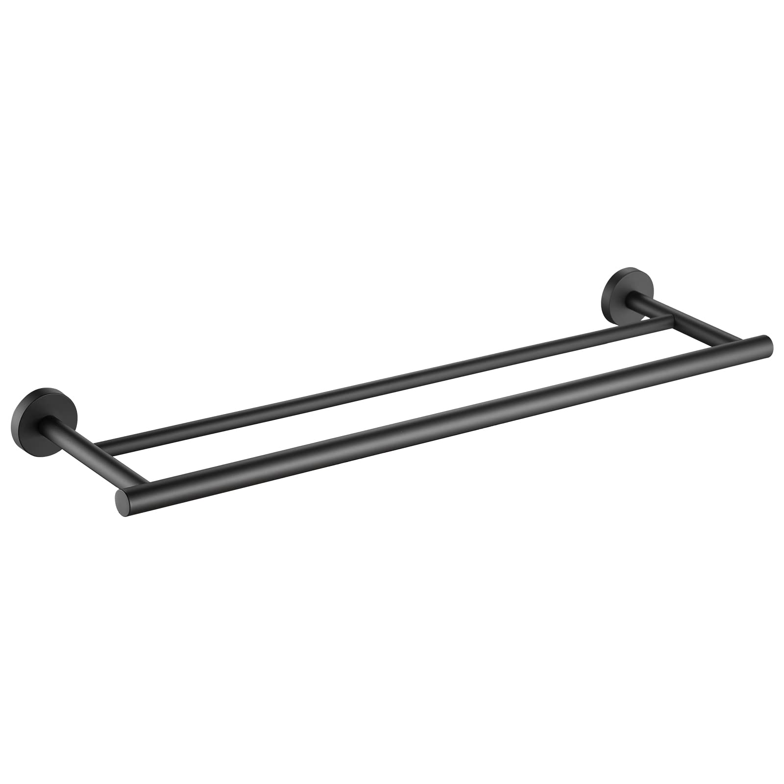 HBGEWO 24 Inch Stainless Steel Towel Bar - Heavy Duty Wall Mounted Bathroom Towel Rack Holder, Matte Black Bath Accessories for Shower, Spa & Home Decor